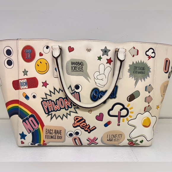 VERY Rare ❤️🔥AnYA HINDMarch LARGE LEATHER TOTE - Picture 4 of 12